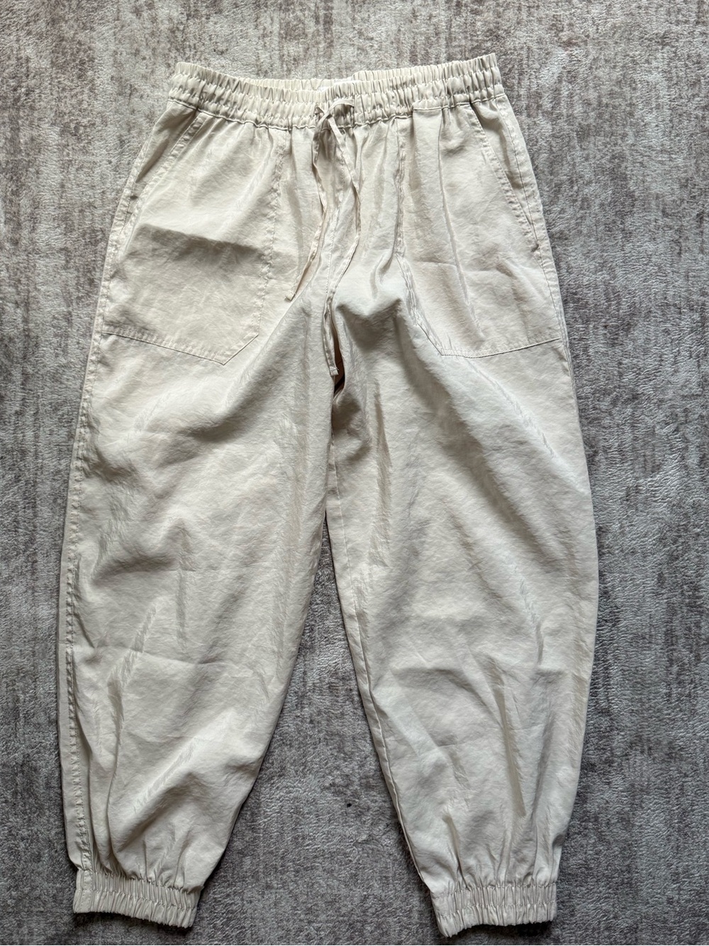ZARA Cream Utility Cargo Jogger Pants Size M